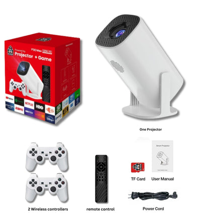 Projector + Retro Video Game Console