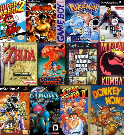 Projector + Retro Video Game Console